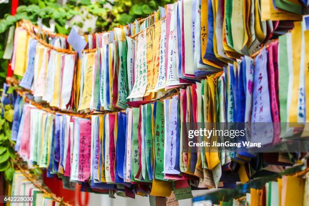 wishes of people - festival tanabata imagens e fotografias de stock