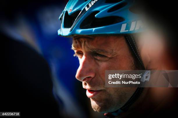 Michele Scarponi of Astana Pro Team before the 2nd stage of the cycling Tour of Algarve between Lagoa and Alto do Foia, on February 15, 2017....
