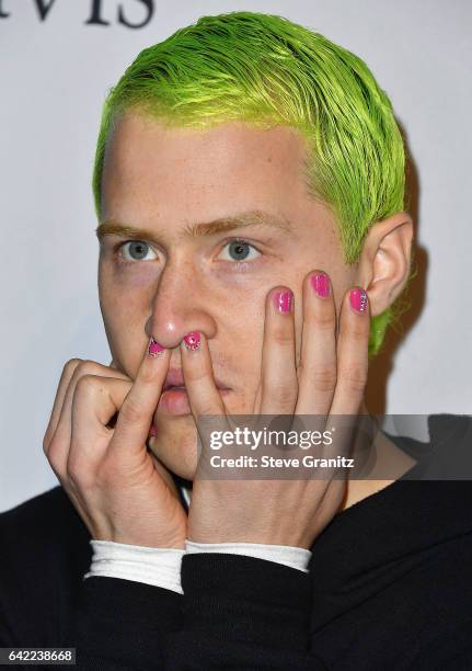 Mike Posner arrives at the Pre-GRAMMY Gala and Salute to Industry Icons Honoring Debra Lee on February 11, 2017 in Los Angeles, California.