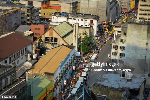 urban life in lagos - lagos stock-fotos und bilder