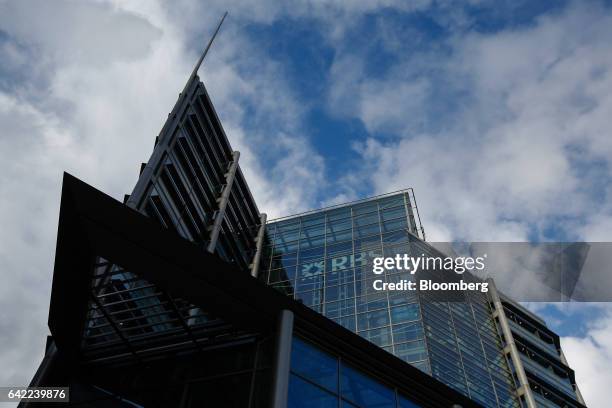 The Royal Bank of Scotland Group Plc bank headquarters stand in London, U.K., on Wednesday, Feb. 15, 2017. RBS is preparing to cut more than 1...