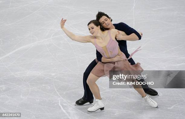 Tessa Virtue and Scott Moir of Canada perform during the ice dance free dance event at the ISU Four Continents Figure Skating Championships at the...