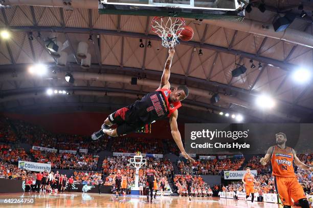 Bryce Cotton of the Wildcats shoots during the NBL Semi Final Game 1 match between Cairns Taipans and Perth Wildcats at Cairns Convention Centre on...