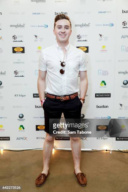 Harrison Craig arrives at the Fashion Aid marquee at the Kennedy Twilight Beach Polo on February 17, 2017 in Melbourne, Australia.