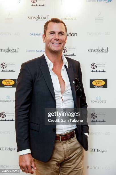 Wayne Carey arrives at the Fashion Aid marquee at the Kennedy Twilight Beach Polo on February 17, 2017 in Melbourne, Australia.