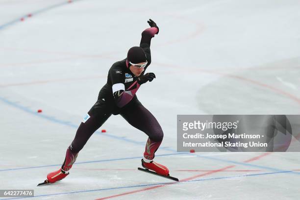 Jeremias Marx of Germany competes in the Men's 500m during day one of the World Junior Speed Skating Championships at Oulunkyla Sport Park on...