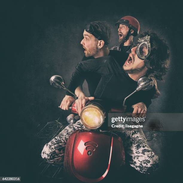 rock musicians having fun - vintage funny black and white stock pictures, royalty-free photos & images