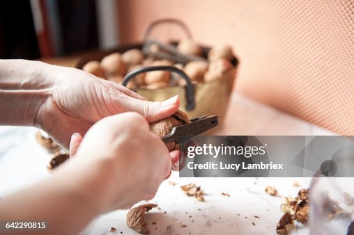 Cracking walnuts Cracking walnuts