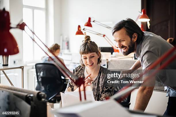 two entrepreneurs working in office - meeting silence stock pictures, royalty-free photos & images