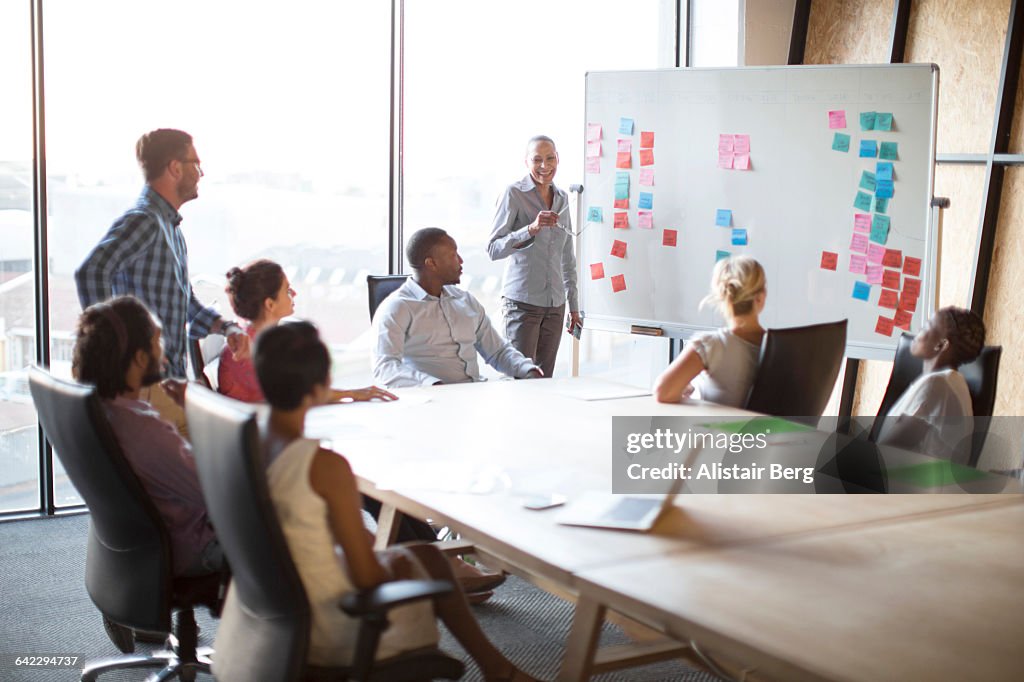 Presentation in a conference room