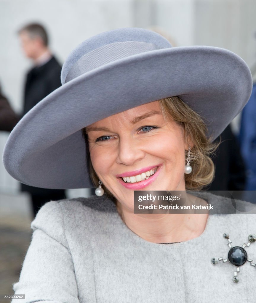 King Philippe Of Belgium And Queen Mathilde Of Belgium Attend A Mass Commemoration In Brussels