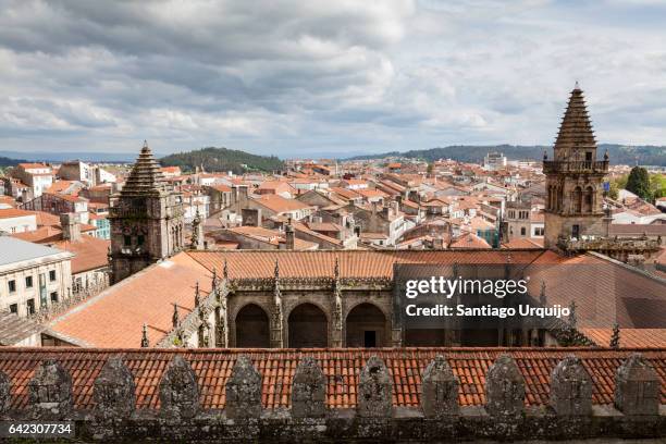 cloister of santiago de compostela cathedral - cattedrale di san giacomo a santiago di compostela foto e immagini stock