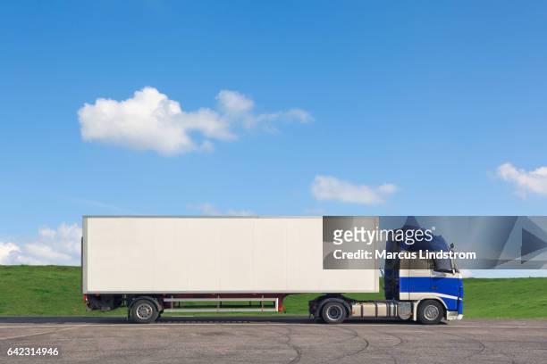 caminhão de reboque - side view - fotografias e filmes do acervo