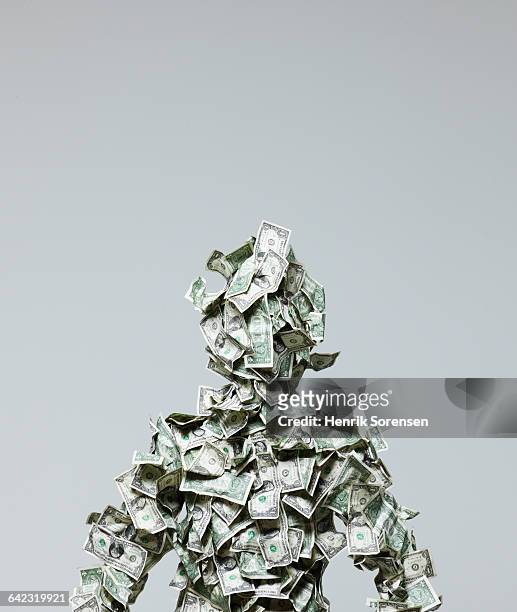 human figure created by money - money texture 個照片及圖片檔