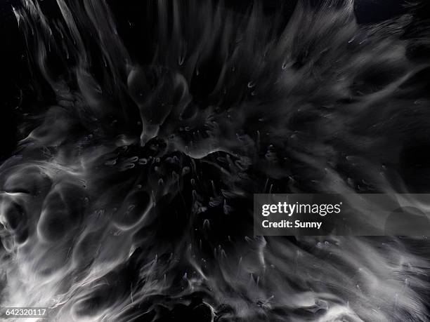 close up of liquid nitrogen, droplets merging - liquid nitrogen stock pictures, royalty-free photos & images