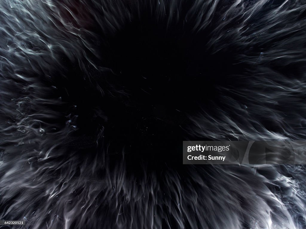 Liquid Nitrogen forming shape of an iris