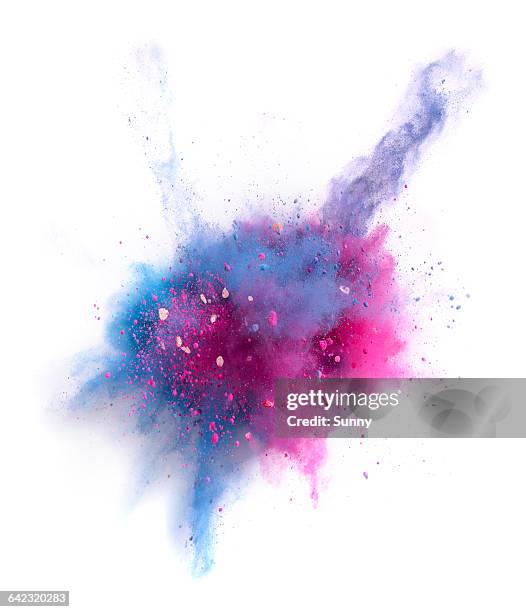 powder explosion - powder blue imagens e fotografias de stock