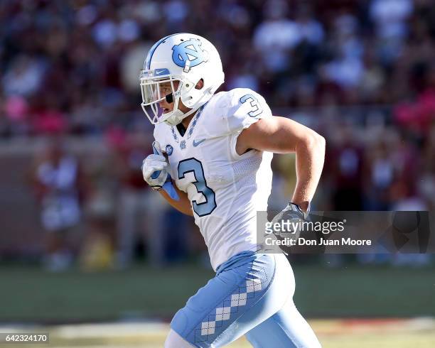 Wide Receiver Ryan Switzer of the North Carolina Tar Heels during the game against the Florida State Seminoles at Doak Campbell Stadium on Bobby...