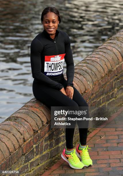 Elaine Thompson of Jamaica during a photo call ahead of the Muller Indoor Grand Prix 2017 at the Barclaycard Arena on February 17, 2017 in...