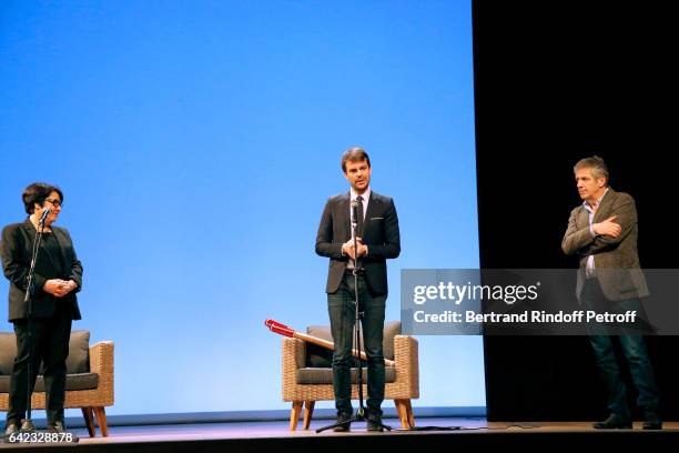 Presidente de l'Association de la Regie Theatrale", Danielle Mathieu-Bouillon, First Deputy Mayor of Paris, responsible for culture Bruno Julliard...