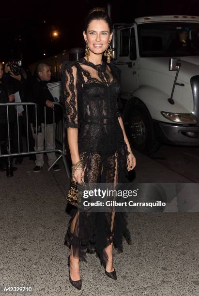 Model Bianca Balti is seen arriving at Sports Illustrated Swimsuit 2017 Launch Event at Center415 Event Space on February 16, 2017 in New York City.