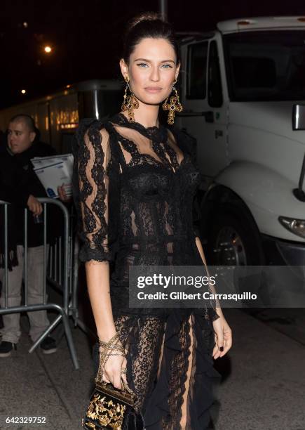 Model Bianca Balti is seen arriving at Sports Illustrated Swimsuit 2017 Launch Event at Center415 Event Space on February 16, 2017 in New York City.