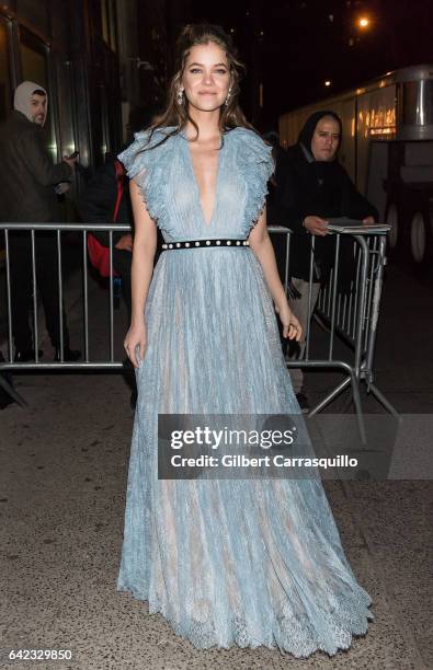 Model Barbara Palvin is seen arriving at Sports Illustrated Swimsuit 2017 Launch Event at Center415 Event Space on February 16, 2017 in New York City.