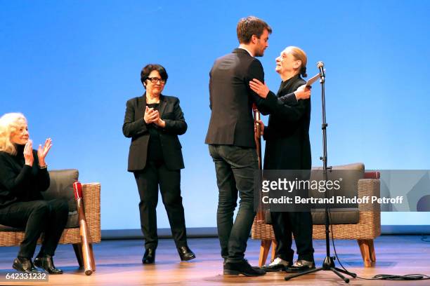 Prix Du Brigadier 2016" Catherine Hiegel, "Presidente de l'Association de la Regie Theatrale", Danielle Mathieu-Bouillon, First Deputy Mayor of...