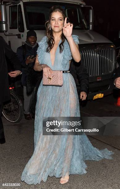 Model Barbara Palvin is seen arriving at Sports Illustrated Swimsuit 2017 Launch Event at Center415 Event Space on February 16, 2017 in New York City.