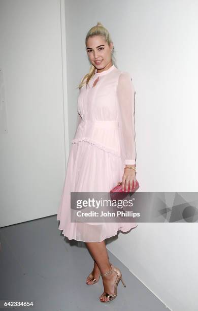 Amber Le Bon attends the Bora Aksu show during London Fashion Week February 2017 collections on February 17, 2017 in London, England.