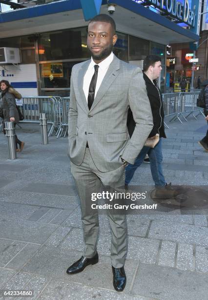 Actor Sinqua Walls of VH1's "The Breaks" attends the NASDAQ opening bell at NASDAQ on February 17, 2017 in New York City.