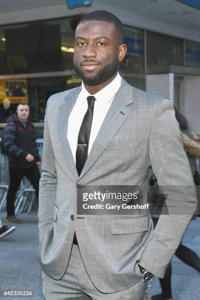Actor Sinqua Walls of VH1's "The Breaks" attends the NASDAQ opening bell at NASDAQ on February 17, 2017 in New York City.