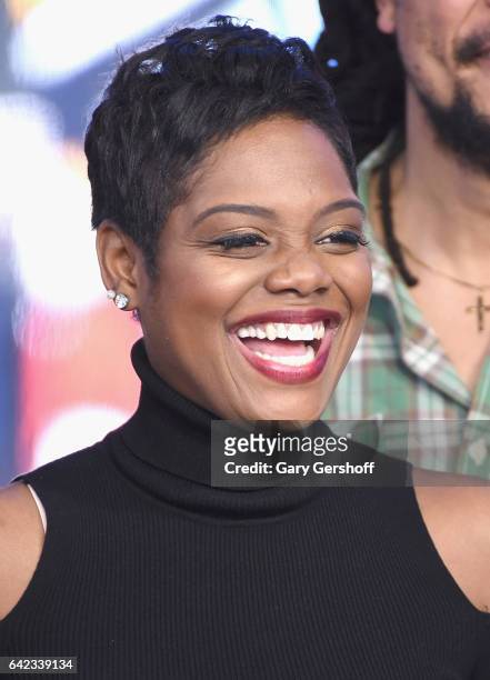 Cast member Afton Williamson of VH1's "The Breaks" attends the NASDAQ opening bell at NASDAQ on February 17, 2017 in New York City.