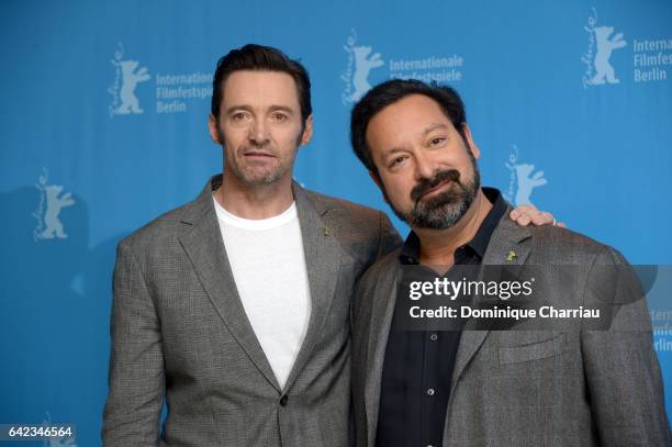 Director James Mangold and actor Hugh Jackman attend the 'Logan' photo call during the 67th Berlinale International Film Festival Berlin at Grand...