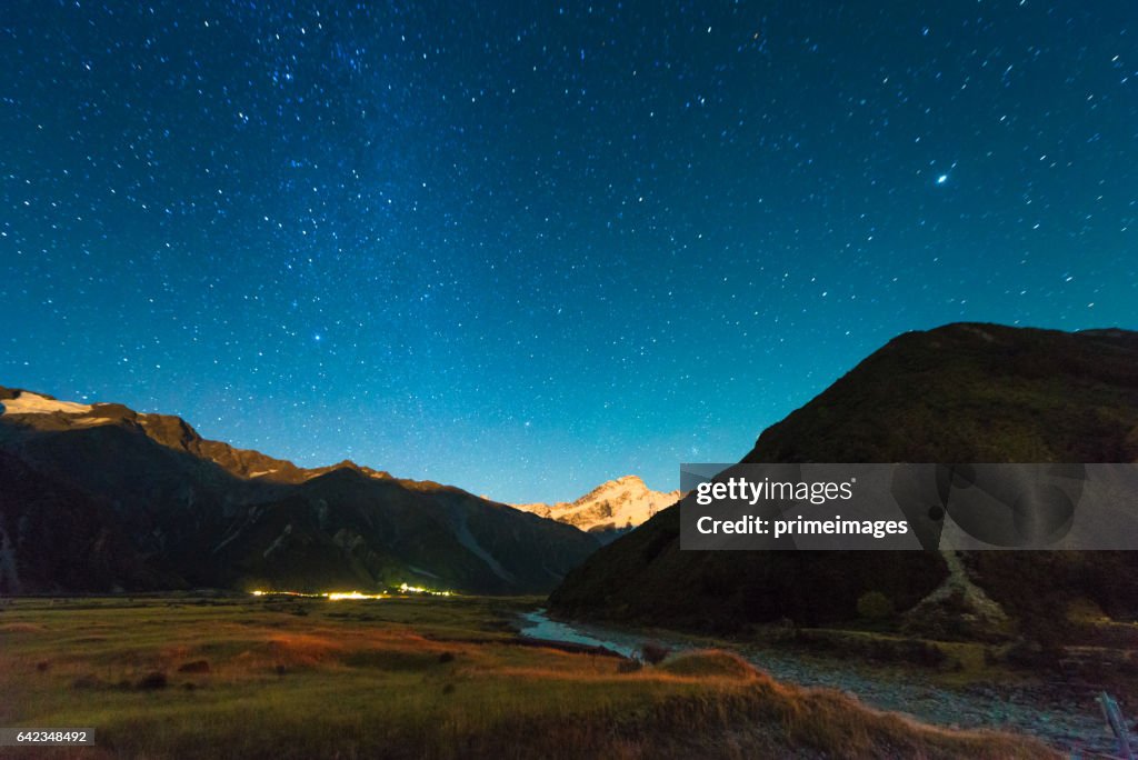 A night under the stars on Mount Cook, New Zealand.