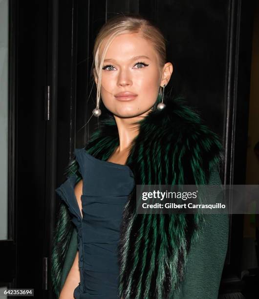 Model Vita Sidorkina is seen arriving at Sports Illustrated Swimsuit 2017 Launch Event at Center415 Event Space on February 16, 2017 in New York City.