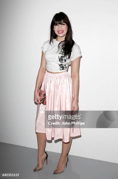 Daisy Lowe attends the Ashley Williams show during London Fashion Week February 2017 collections on February 17, 2017 in London, England.