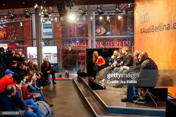 Actor Kida Khodr Ramadan, director Marvin Kren, actor Richard Kropf, actress Almila Bagriacik and rapper and actor Veysel Gelin discuss with host...