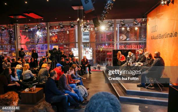 Actor Kida Khodr Ramadan, director Marvin Kren, actor Richard Kropf, actress Almila Bagriacik and rapper and actor Veysel Gelin discuss with host...