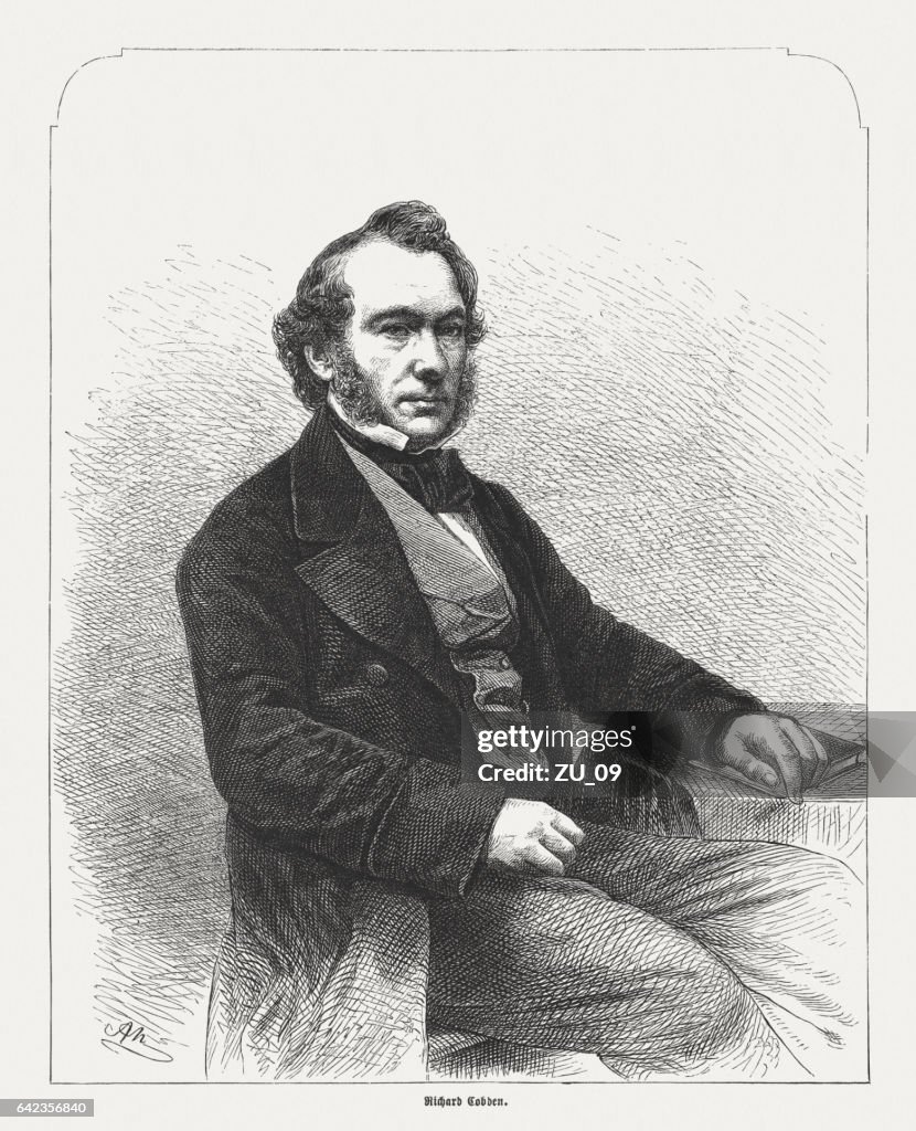 Richard Cobden (1804-1865), britischer Hersteller, Holzstich, veröffentlicht im Jahre 1865