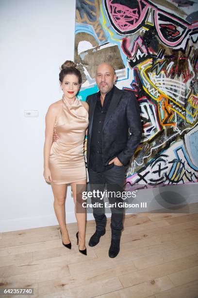 Television Personality Stephanie Bauer and gallery owner Steph Sebbag attend the Power To The Planet Exhibition Opening at De Re Gallery on February...