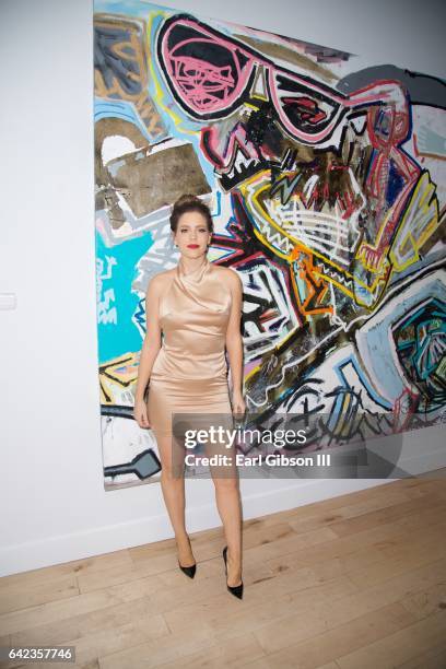 Television Personality Stephanie Bauer attends the Power To The Planet Exhibition Opening at De Re Gallery on February 16, 2017 in West Hollywood,...