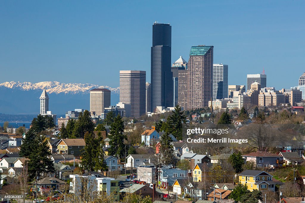 Seattle skyline and neighborhood