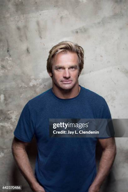 Surfer Laird Hamilton, subject of the documentary film Take Every Wave: The Life of Laird Hamilton, is photographed at the 2017 Sundance Film...