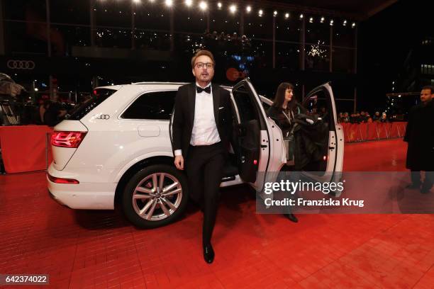 Director Calin Peter Netzer arrives at the 'Ana, mon amour' premiere during the 67th Berlinale International Film Festival Berlin at Berlinale Palace...