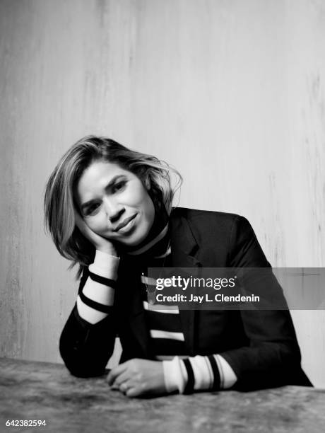 Actress America Ferrera, from the new web-series Gente-fied, and NBC's "Superstore," is photographed at the 2017 Sundance Film Festival for Los...