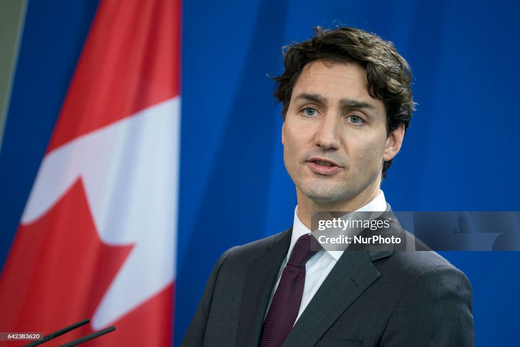 Canadian Prime Minister Justin Trudeau Visits Berlin