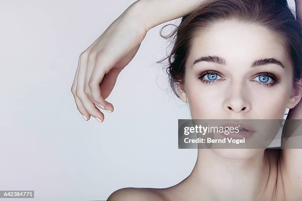 pure beauty - smoky eye stock pictures, royalty-free photos & images