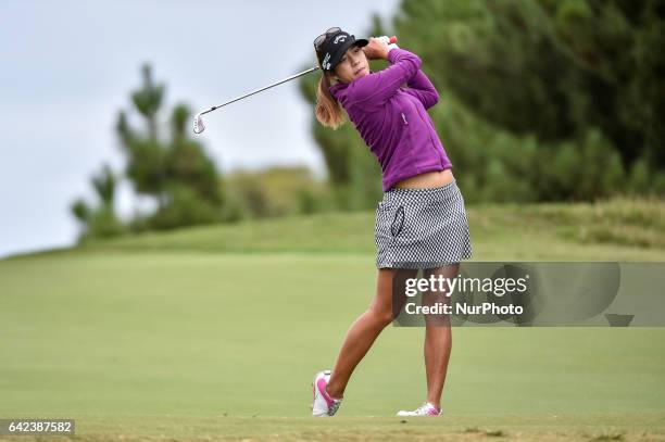 Prima Thammaraks of Thailand on the 11th fairway during round two of the ISPS Handa Women's Australian Open at Royal Adelaide Golf Club on February...