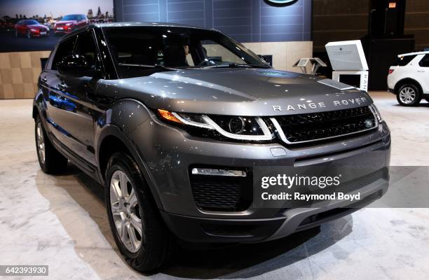 Land Rover Range Rover Evoque is on display at the 109th Annual Chicago Auto Show at McCormick Place in Chicago, Illinois on February 9, 2017.